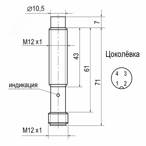 Выключатель бесконтактный ISN EC2A-43P-4-LZS4 - фото 3