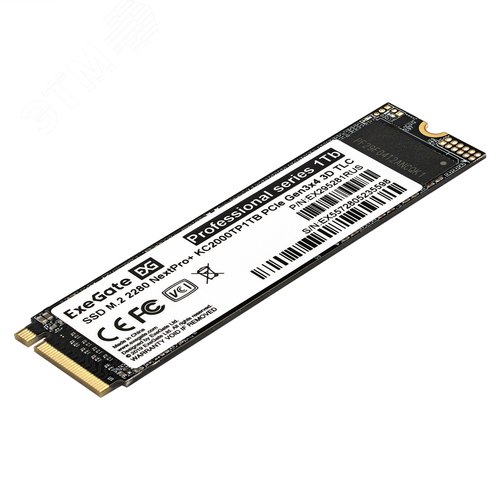 Накопитель SSD M.2 2280 1Tb NextPro+, SATA-III, KC2000TP1TB - Exegate