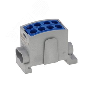 Клемма голубая, 4 подключения 2,5-16мм 1000V 100А - AlpenBox