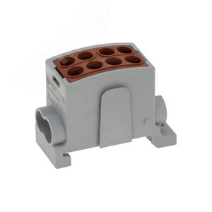 Клемма коричневая, 4 подключения 2,5-16мм 1000V 100А - AlpenBox