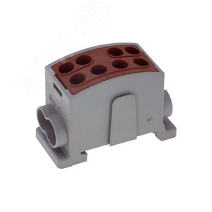 Клемма коричневая, 4 подключения 2,5-25мм 1000V 125А - AlpenBox