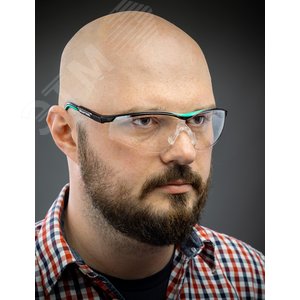 Защитные прозрачные очки BASIC стекло-моноблок с покрытием устойчивым к истиранию и запотеванию, открытого типа - фото 2