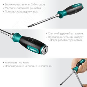 Отвертка ударная SL 6, сквозной стержень Cr-Mo IMPACT - фото 4