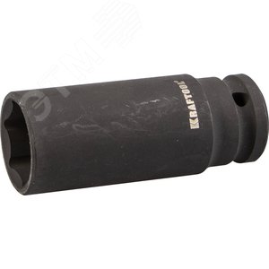 Торцовая головка ''INDUSTRIE QUALITAT'' ударная, удлиненная (1/2''), FLANK, Cr-Mo, фосфатированная, 22 мм - ЗУБР