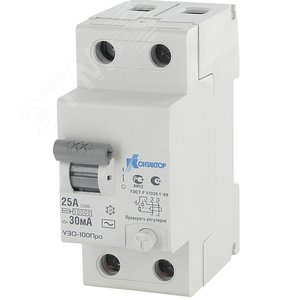 УЗО-100, 2P, 25A, Idn-100mA, тип AC - Контактор