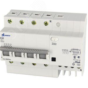 Выключатель автоматический дифференциального тока 4п 63А 300мA АД-063Про - Контактор (IEK)