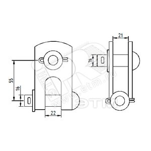 SH195 Звено промежуточное d1=16, d2=16, 21 мм (SH195) - Ensto