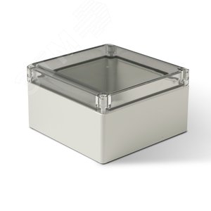 Корпус термопластиковый Cubo S 175 x 175 x 100 мм, 75 мм основание, глухая стенка, прозрачная крышка, ABS, IP 66/67 (SABP181810HT) - Ensto