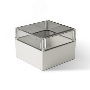 Корпус термопластиковый Cubo S 175 x 175 x 125 мм, 75 мм основание, глухая стенка, прозрачная крышка, ABS, IP 66/67 (SABP181813HT) - Ensto