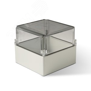 Корпус термопластиковый Cubo S 175 x 175 x 150 мм, 75 мм основание, глухая стенка, прозрачная крышка, ABS, IP 66/67 (SABP181815HT) - Ensto