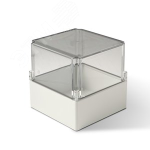 Корпус термопластиковый Cubo S 175 x 175 x 175 мм, 75 мм основание, глухая стенка, прозрачная крышка, ABS, IP 66/67 (SABP181818HT) - Ensto
