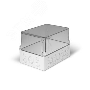 Корпус термопластиковый Cubo S 175 x 250 x 175 мм, 75 мм основание, метрические выбивные отверстия, прозрачная крышка, PC, IP 66/67 (SPCM182518HT) - Ensto