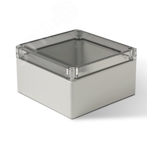 Корпус термопластиковый Cubo S 175 x 175 x 100 мм, 75 мм основание, глухая стенка, прозрачная крышка, PC, IP 66/67 (SPCP181810HT) - Ensto