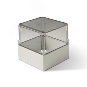 Корпус термопластиковый Cubo S 175 x 175 x 175 мм, 75 мм основание, глухая стенка, прозрачная крышка, PC, IP 66/67 (SPCP181818HT) - Ensto