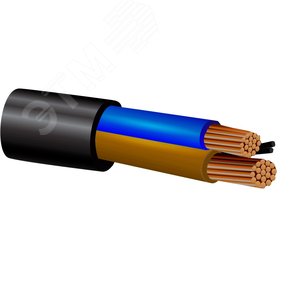 Кабель силовой КГВВнг(А)-LS 2х1.0 - 0.66  ТРТС бухта 100м - Кабельмаш
