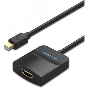 Адаптер переходник mini DisplayPort 20M на HDMI F, 15 см., черный - Vention