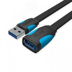 Кабель удлинитель USB 3.0 AM на AF, плоский, 1 м. - Vention
