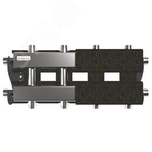 Коллектор модульный MKSS-60-5DU.EPP на 5 контуров G 1', магистраль G 1', с термоизоляцией до 60 кВт, нерж. сталь - Gidruss, артикул MK 60A4T 20