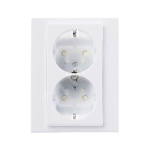 ABB Levit Белый / ледяной Розетка 2-ая с з/к со шторками 16А | 5522H-C03457 01W | 2CHH223457C6001 | ABB - фото 3