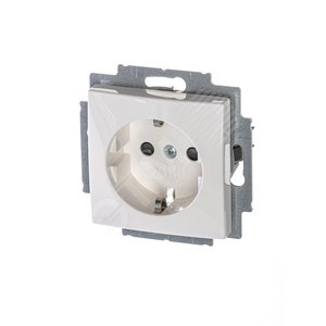 ABB Basic 55 Альп. белый Розетка с/з с защитными шторками | 2013-0-5278  | 2CKA002013A5278 | ABB - фото 2