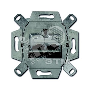 Компьютерная розетка (механизм) RJ45 с наклонным выходом 2х8 экранированная (0230-0-0408) - ABB