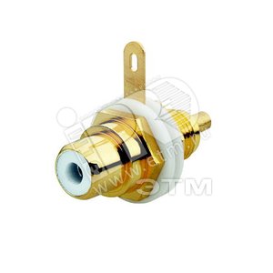 Разъём RCA/CINCH (колокольчик/тюльпан), диапазон от 20 Гц до 20 кГц, цвет белый - ABB