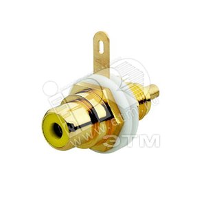 Разъём RCA/CINCH (колокольчик/тюльпан), диапазон от 20 Гц до 20 кГц, цвет жёлтый | 0230-0-0454 | 2CKA000230A0454 | ABB - ABB