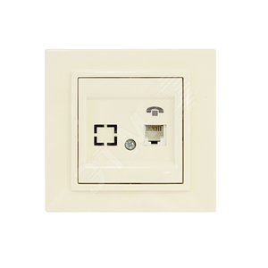 Zena без рамки крем. роз TF RJ11+гнездо