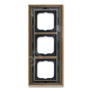 Рамка 3-постовая, серия Династия, Латунь античная, черная роспись | 1754-0-4597  | 2CKA001754A4597 | ABB 2