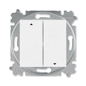 ABB Levit Белый / белый Выключатель жалюзи 2-кл. без фиксации клавиш | 3559H-A88445 03W | 2CHH598845A6003 | ABB - фото 2