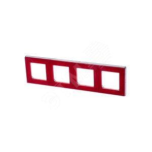 ABB Levit Красный / дымчатый чёрный Рамка 4-ая | 3901H-A05040 65W | 2CHH015040A6065 | ABB - фото 2
