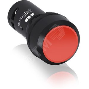 Кнопка CP1-10R-11 красная без фиксации 1НО+1HЗ (черное декоративное кольцо)|1SFA619100R1071| ABB 2