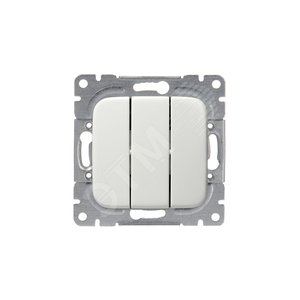 Выключатель 3-клавишный, 1-полюсный, 16А/230В, серия Jussi, белый | 10631U  | 2TKA000149G1 | ABB 2