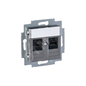 ABB Levit Сталь Розетка комп. 2-ая 2хRJ45 категория 5e | 5014H-A51018 69W | 2CHH295118A6069 | ABB - фото 3