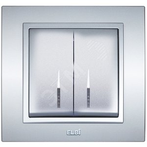 Zena сер. выключатель 2кл с подсв. Led - ABB