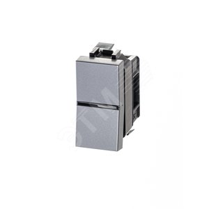 ABB Zenit Серебряный Переключатель 1-клавишный (1 мод) | N2102 PL  | 2CLA210200N1301 | ABB - фото 2