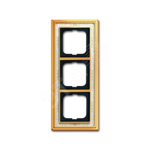Рамка 3-постовая, серия Династия, Латунь полированная, белая роспись | 1754-0-4572 | 2CKA001754A4572 | ABB 2