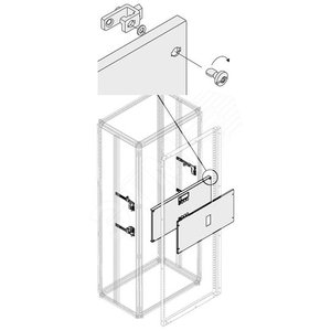 Комплект верт.XT4 4P ВЫКАТ.+RCD W=600мм 2