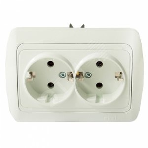 TUNA бел/бел розетка 2-ая с/з
