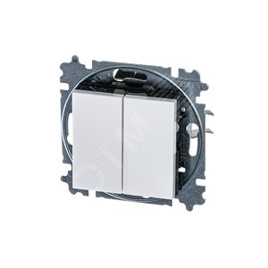 ABB Levit Белый / дымчатый чёрный Переключатель 2-кл. | 3559H-A52445 62W | 2CHH595245A6062 | ABB - фото 2