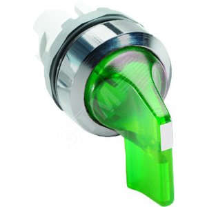 Переключатель M2SS5-21G (длинная ручка) зеленый 2-х позиционный с подсветкой (только корпус) 90# с фиксацией | 1SFA611204R2102 | ABB - фото 2