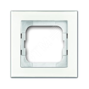 Рамка 1-постовая, серия axcent, цвет белое стекло | 1754-0-4437 | 2CKA001754A4437 | ABB - фото 2