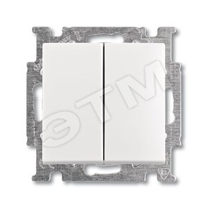 ABB Basic 55 Альп. белый Переключатель 2-х клавишный | 1012-0-2144  | 2CKA001012A2144 | ABB - ABB