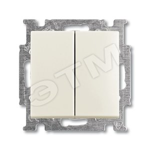 ABB Basic 55 Сл. кость Выключатель 2-х клавишный | 1012-0-2148 | 2CKA001012A2148 | ABB - ABB