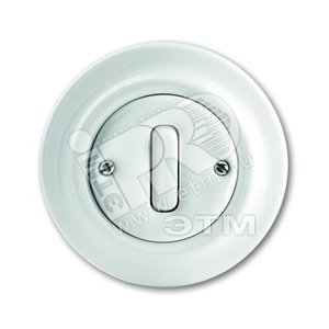 Decento Переключатель одноклавишный 1п в сборе альпийский белый