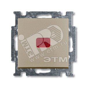 Мех-м 1-кл., 1-пол. перекл., с кл., с подсв., с неон. ламп., серия Basic 55, цв. шампань