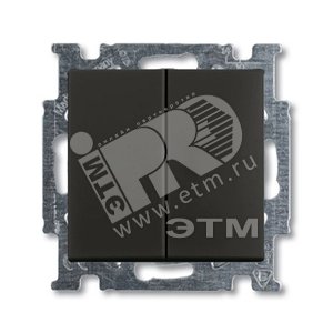 Мех-м 2-кл., 1-пол. выкл. с кл., серия Basic 55, цв. ch?teau-black