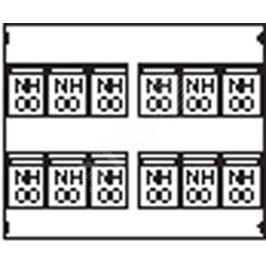Пластрон для 12 NH00 3ряда/4 рейки | AG85 | ABB 2