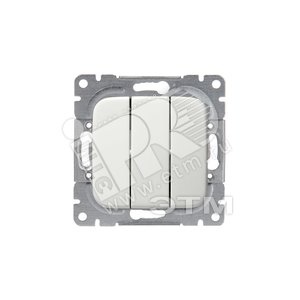 Выключатель 3-клавишный, 1-полюсный, 16А/230В, серия Jussi, белый | 10631U  | 2TKA000149G1 | ABB