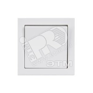 Переключатель 1-клавишный, 16А/250В, (схема 6+6), серия Impressivo, белый, IP44 - ABB